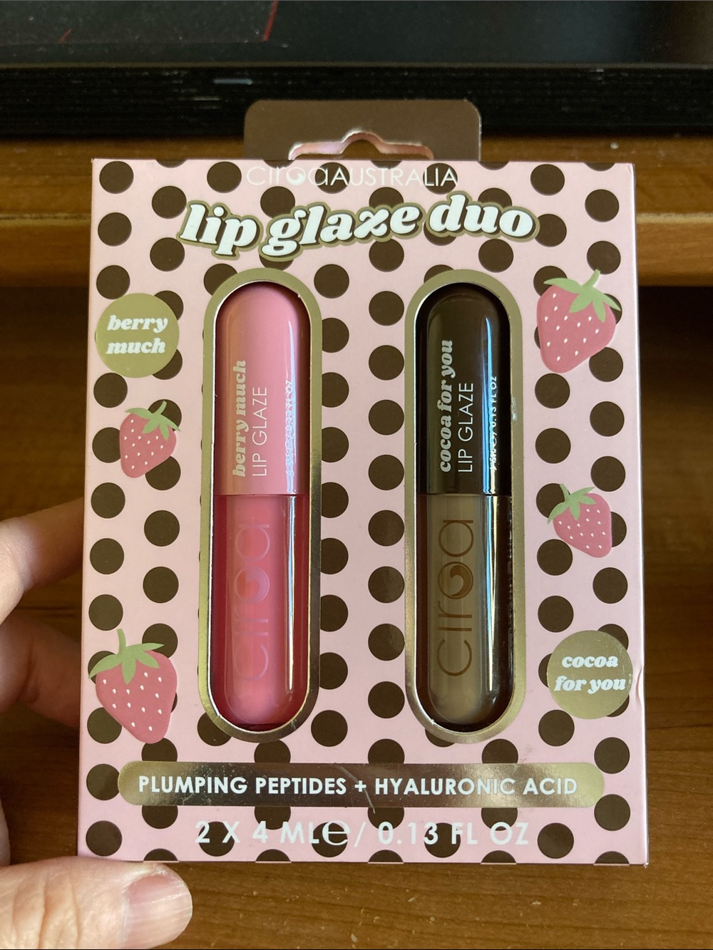 Ciroa Australia Lip Glaze Duo — Pink & Brown Set